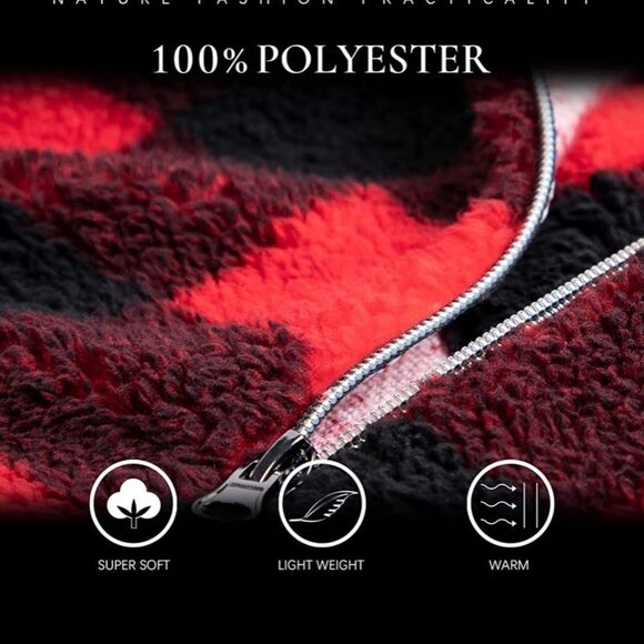 ⭐️nwt Les Umes Sherpa Fuzzy Fleece Collar Sweatshirt⭐️ - Picture 4 of 10